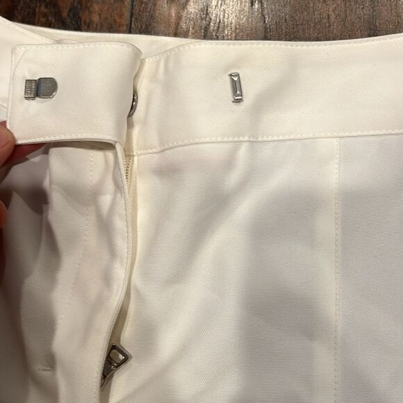 NWT Prada white pants zip pockets up front with Teflon fabric protector size 30 - Picture 6 of 13
